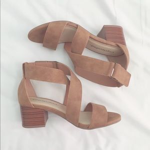 NWT CityClassified Faux Suede Strappy Sandals